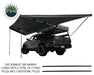 OVS Nomadic Awning 180 Degree - Dark Gray Cover With Black Cover Support Poles