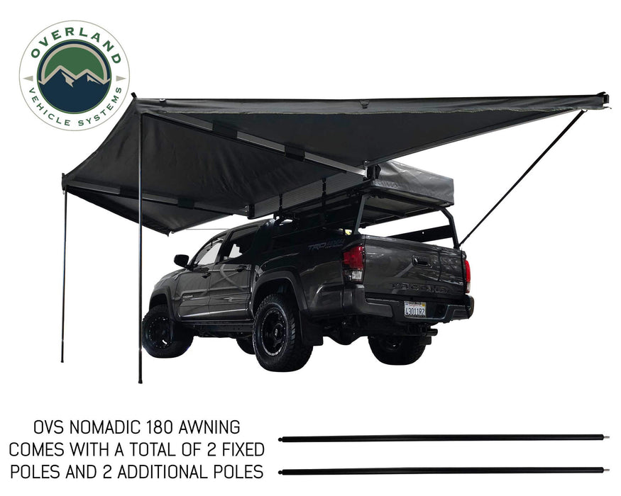 OVS Nomadic Awning 180 Degree - With Zip In Wall Telescoping Poles