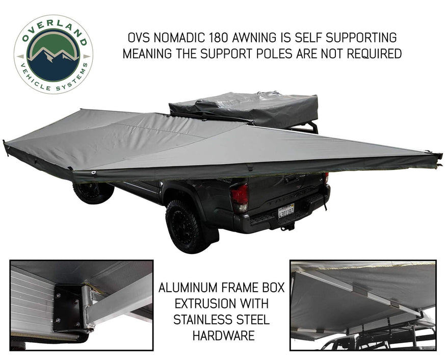 OVS Nomadic Awning 180 Degree - With Zip In Wall Tacoma Awning