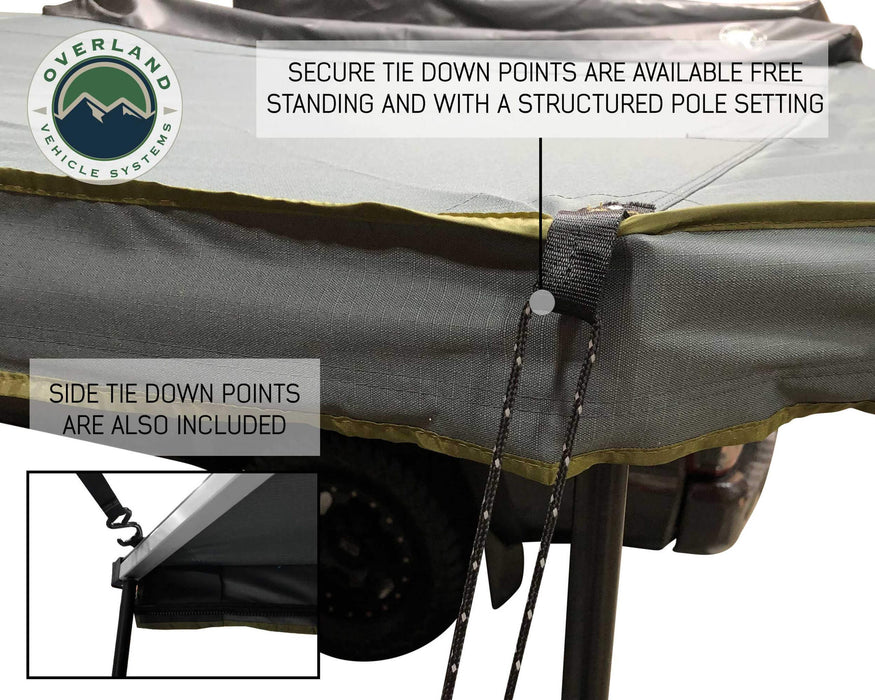 OVS Nomadic Awning 180 Degree - With Zip In Wall Tie Downs