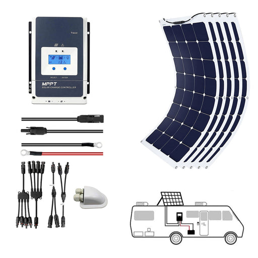 ACOPOWER 550W Flexible Solar Marine Kit w/ 50A MPPT Charge Controller