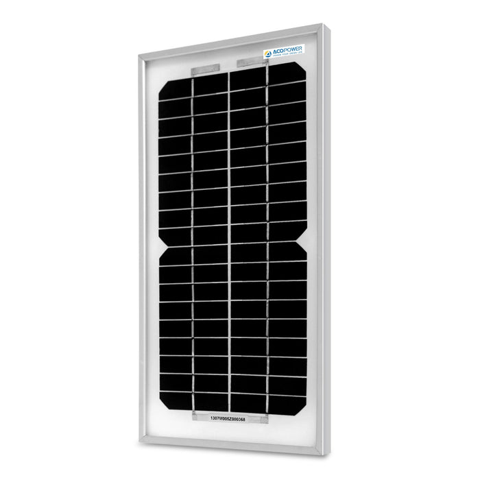 ACOPOWER 5W Mono Solar Panel for 12V Battery Charging, Off-Grid