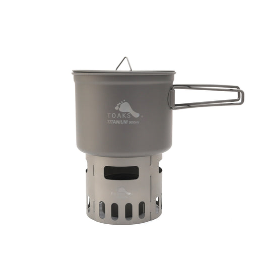 TOAKS Titanium Alcohol Stove and 900ml Pot Cook System