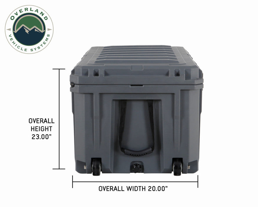 OVS Dry Box Storage Dark Grey 169QT With Wheels, Bottle Opener