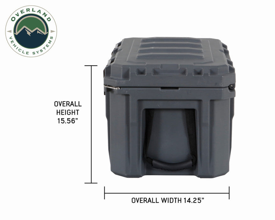 OVS Dry Box Storage - Darkgrey 53QT with Drain, Bottle Opener 40100001