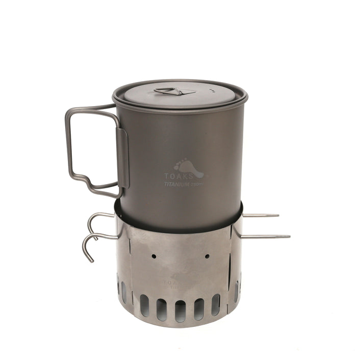 TOAKS TiStand Titanium Alcohol Stove Dual Stand and Windscreen