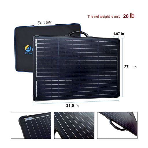 ACOPOWER Plk 200W Portable Solar Panel Kit with 20A Charge Controller