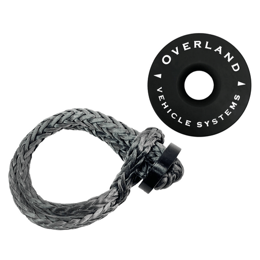 OVS Combo Pack Soft Shackle 5/8" With Collar 44,500lb & Recovery Ring 6.25" 45,000lb Black 20-6580
