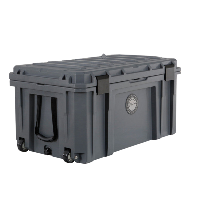 OVS Dry Box Storage - Dark Grey 53QT with Drain, Bottle Opener