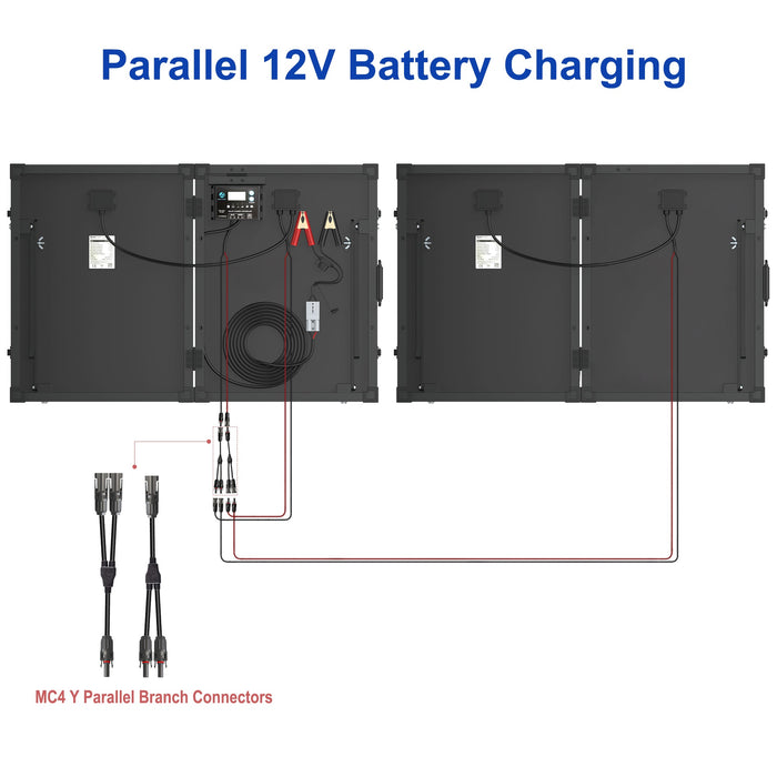 ACOPOWER Ptk 200W Portable Solar Panel Kit Briefcase