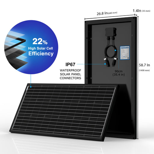 ACOPOWER 200 Watt 12 Volt Monocrystalline Solar RV Kit w/ 30A MPPT