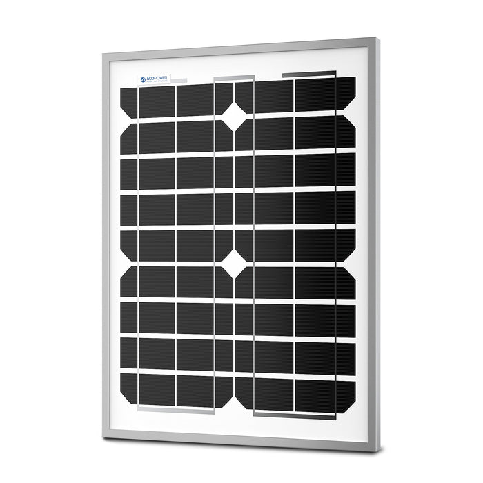 ACOPOWER 20W Mono Solar Panel for 12V Battery Charging, Off-Grid