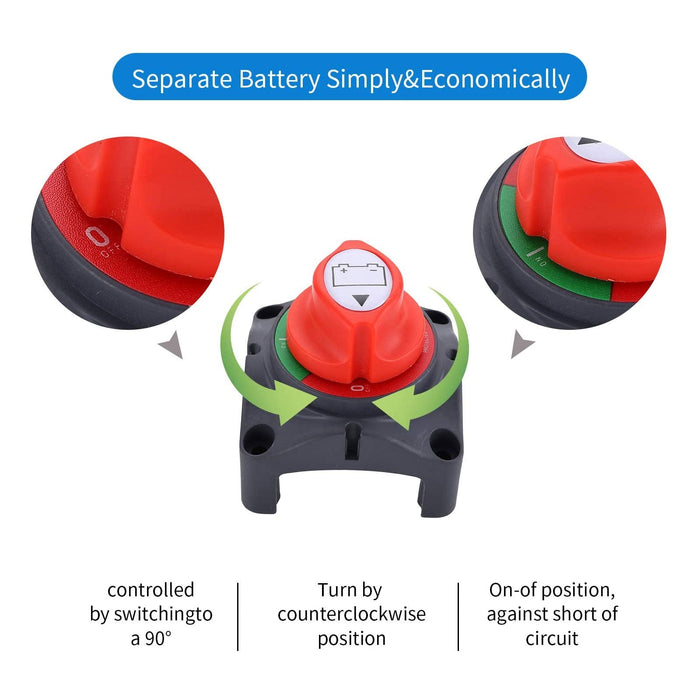 ACOPOWER Battery Switch, 12-48V Battery Power Cut Master Switch