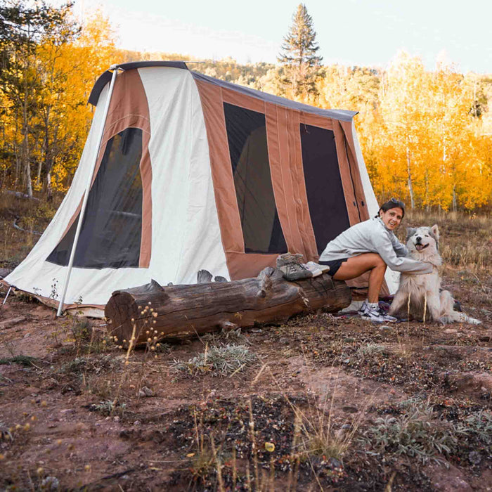 White Duck 10'x10' Prota Canvas Cabin Tent, Deluxe, Water Repellent