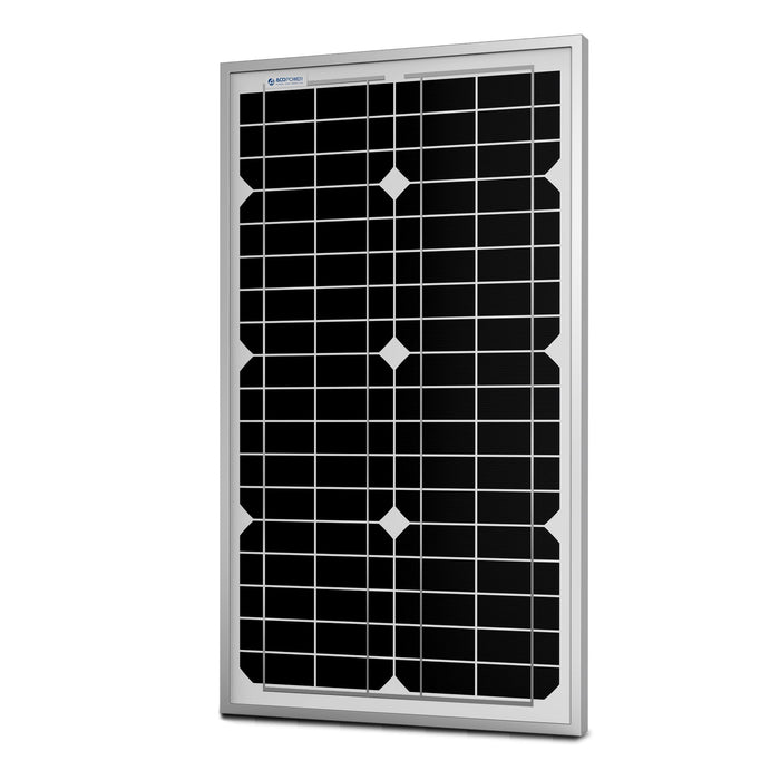 ACOPOWER 30W Mono Solar Panel for 12V Battery Charging, Off-Grid