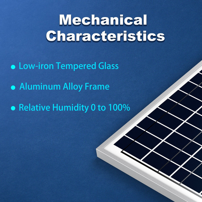 ACOPOWER 35 Watts Poly Solar Panel Module for 12 Volt Battery Charging