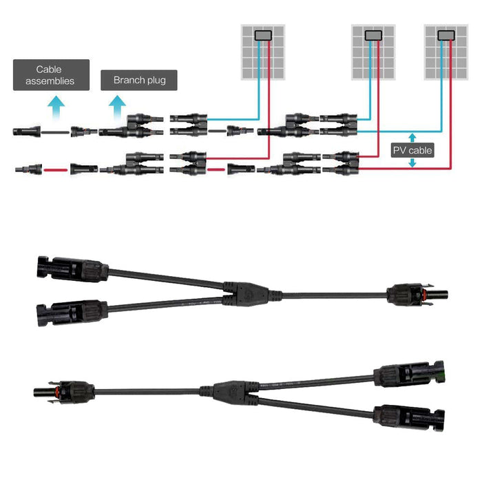 ACOPOWER 1 Pair Solar Panel PV T/Y Connectors