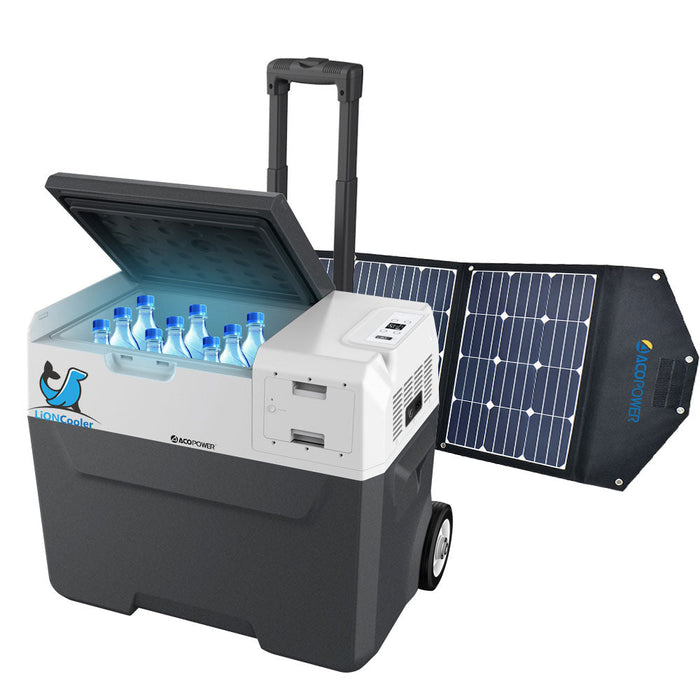 ACOPOWER LiONCooler Combo, X40A (42 Quarts) and 90W Solar Panel