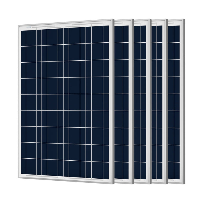 ACOPOWER 100W Polycrystalline Solar Panel for 12 Volt Battery Charging