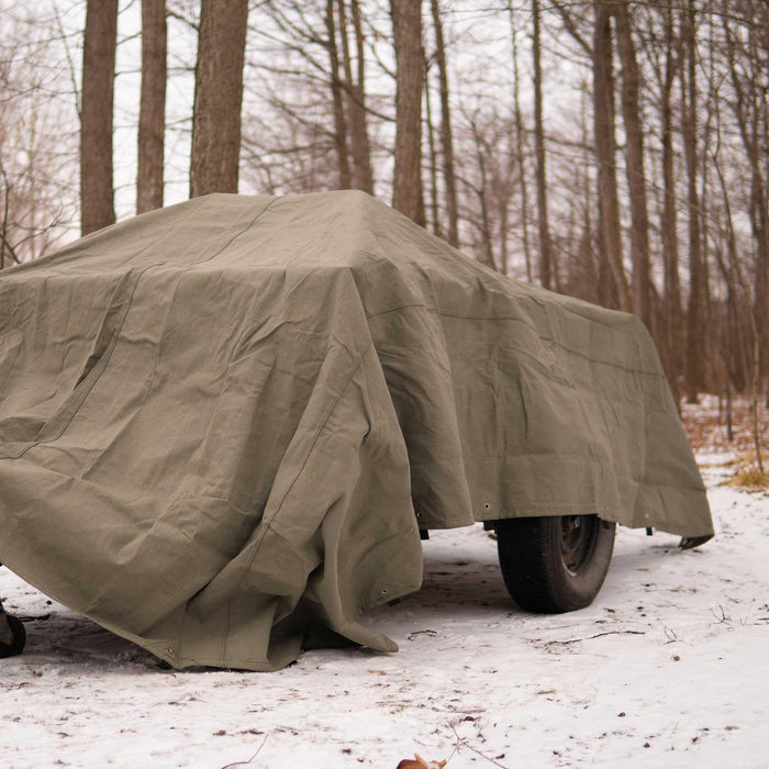 white duck tarp White Duck Outdoors Heavy Duty Cotton Canvas Tarp, 18 Oz. — Green Gear Store