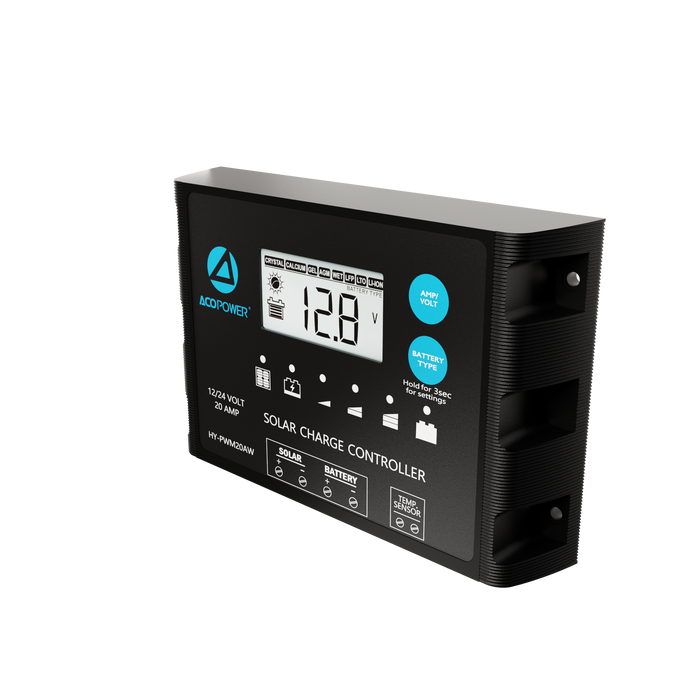 ACOPOWER 20A ProteusX Waterproof PWM Solar Charge Controller