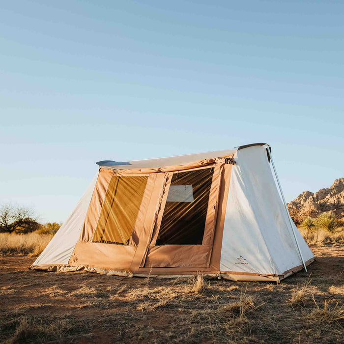 White Duck 10'x14' Prota Canvas Cabin Tent, Water Repellent