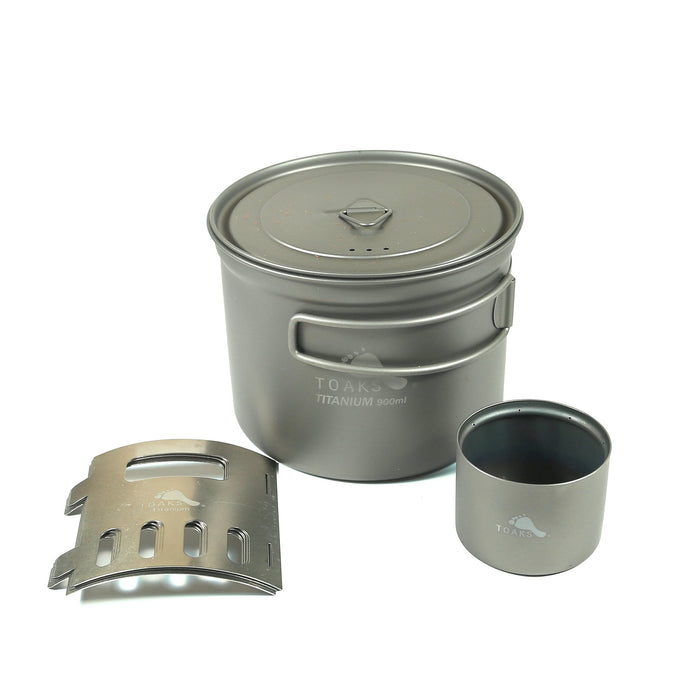 TOAKS Titanium Alcohol Stove and 900ml Pot Cook System