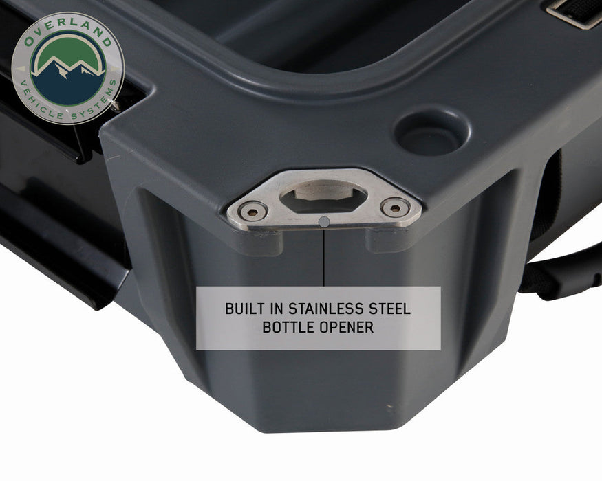 OVS Dry Box Storage - Darkgrey 53QT with Drain, Bottle Opener 40100001
