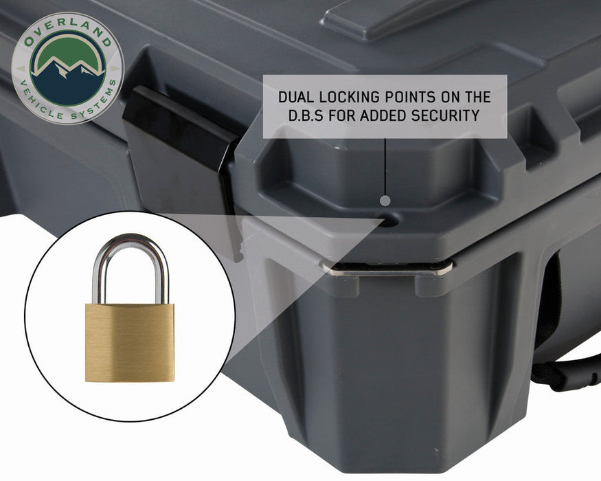 OVS Dry Box Storage - Darkgrey 53QT with Drain, Bottle Opener 40100001
