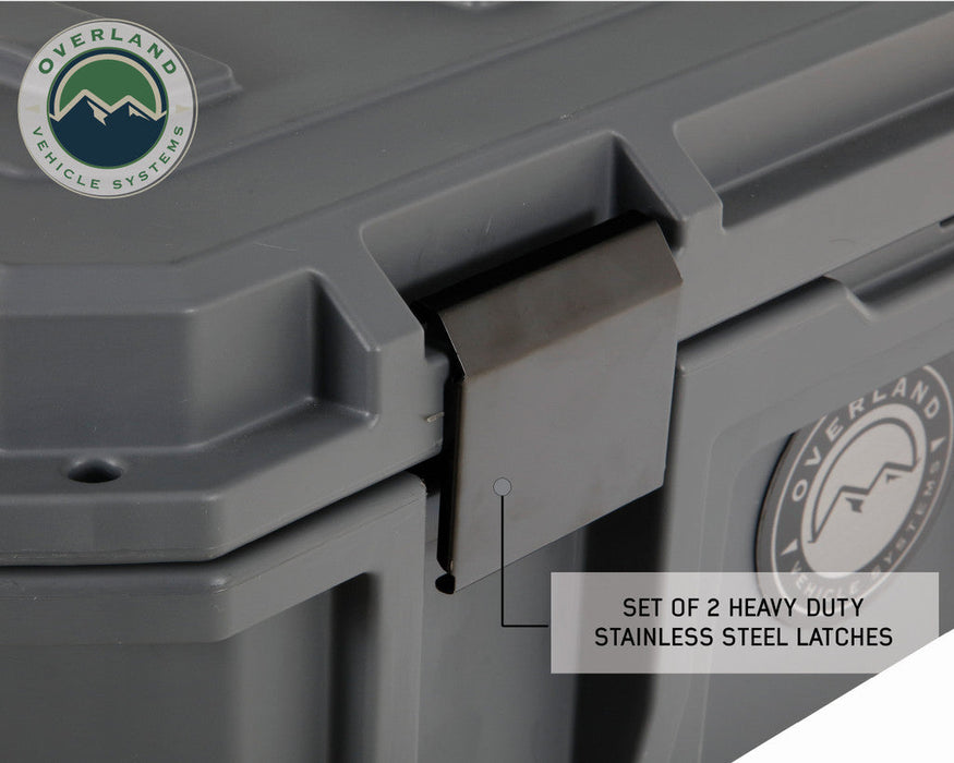 OVS Dry Box Storage - Darkgrey 53QT with Drain, Bottle Opener 40100001