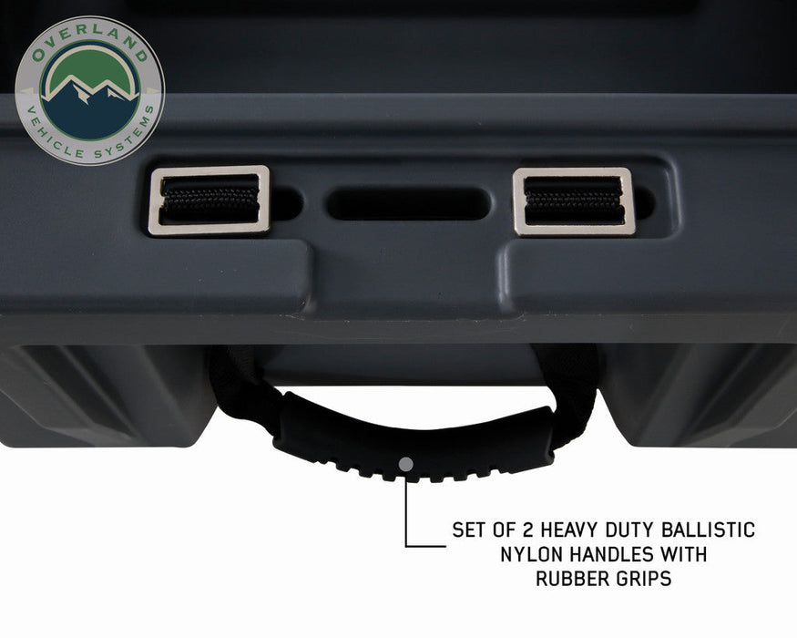 OVS Dry Box Storage - Dark Grey 95QT with Drain, Bottle Opener 40100011