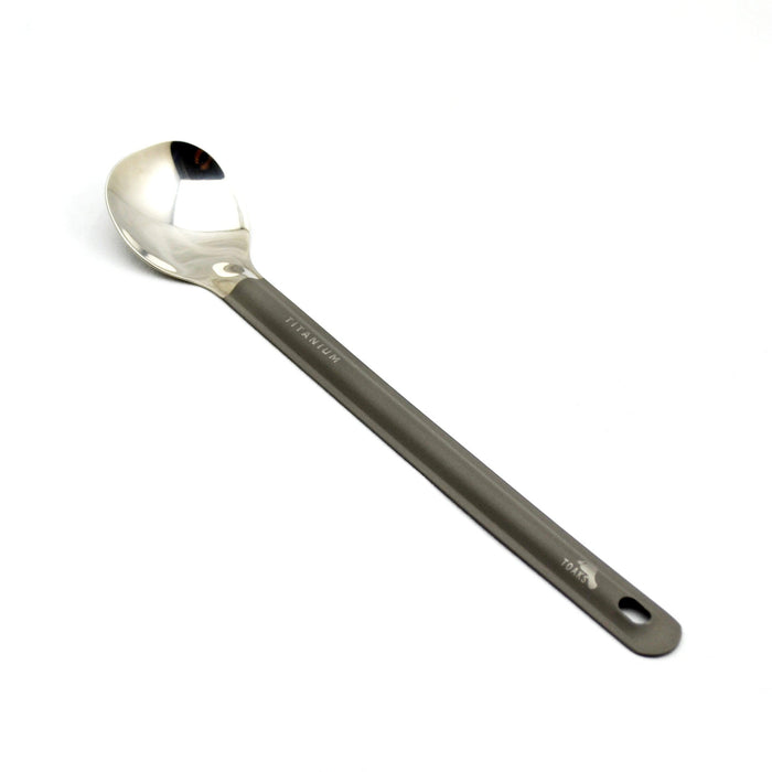 TOAKS Titanium Long Handle Spoon with Polished Bowl