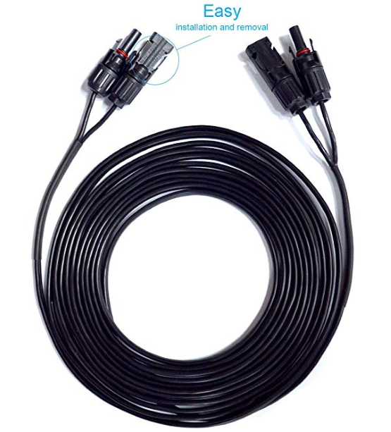 ACOPOWER 20FT Solar Extension Cable with MC4 Female - acopower