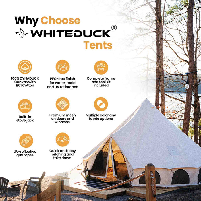 White Duck 16.5' Avalon Canvas Bell Family Camping Tent