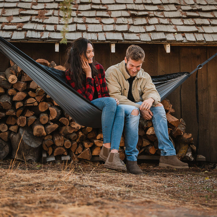 Bison Coolers Freeswing Hammock - Black/Gray