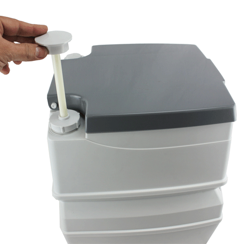 Tuff Stuff® 5 Gallon Flushable Portable Outdoor Toilet With Removable Holding Tank