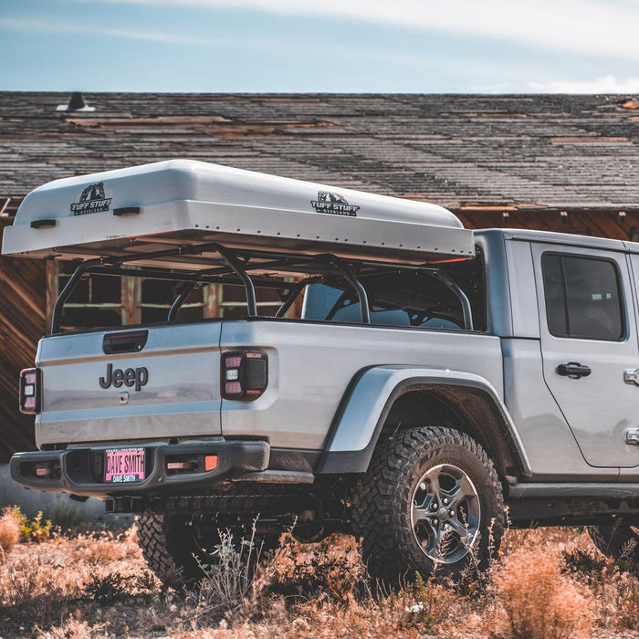 bed rack tent Tuff Stuff Overland TS-UBR-PDR-51 Roof Top Tent Truck Bed Rack, Adjustable, Powder Coated 51"